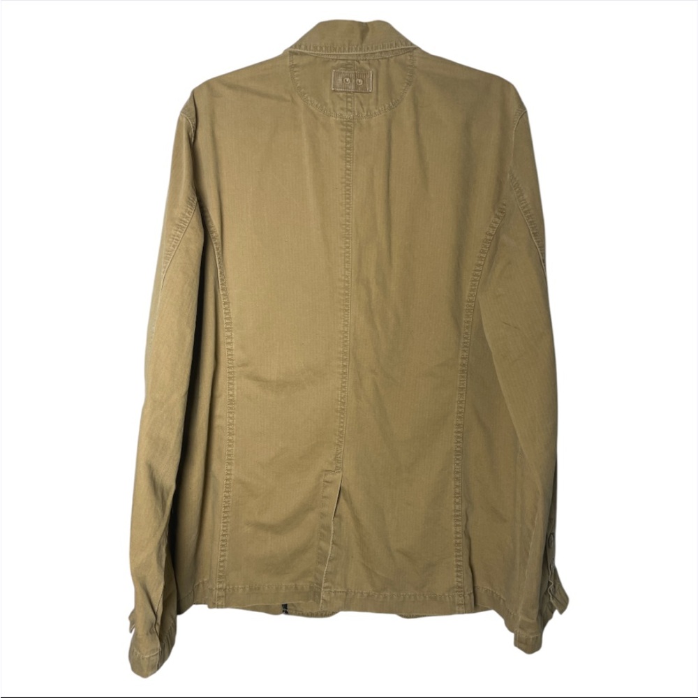 Converse Mens y2k Tan Military Field blazer Jacket Notched Lapel size large - Picture 2 of 5